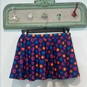Terez retro daisy heart floral Mini Skater Skirt new with tags girls size 7/8